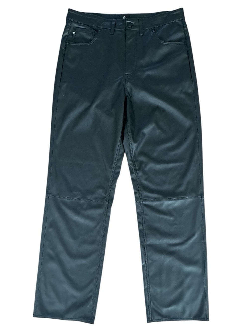 AG Adriano Goldschmied Alexxis Faux Leather Straight Leg High Rise Pants 32